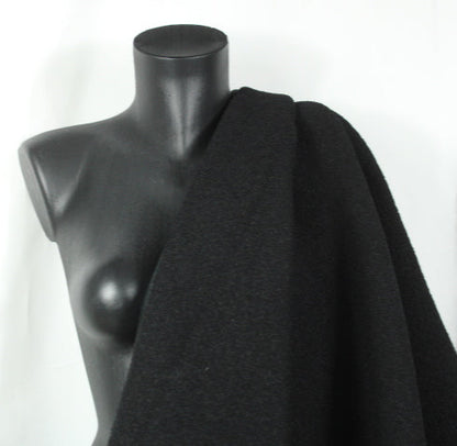 Tissu tweed de laine - noir - photo 3/4 | So Tissus