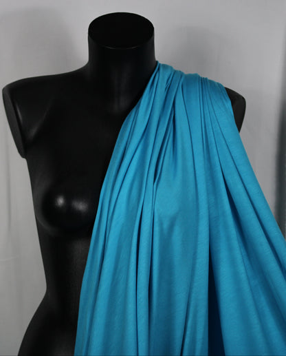 Tissu jersey bambou viscose - bleu céleste ￼