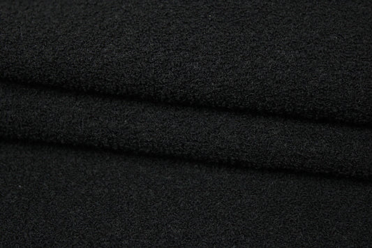 Tissu tweed de laine - noir - photo 2/4 | So Tissus