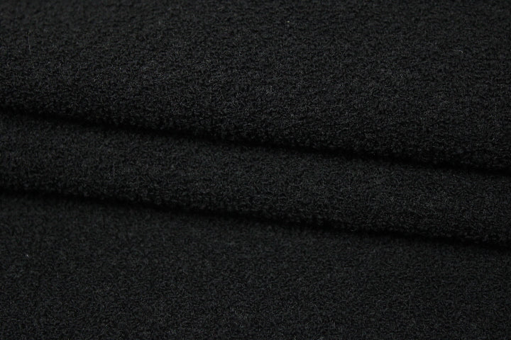 Tissu tweed de laine - noir