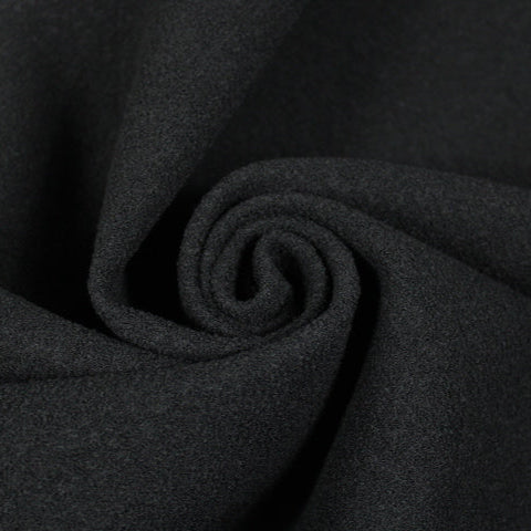 Tissu tweed de laine - noir - photo 1/4 | So Tissus