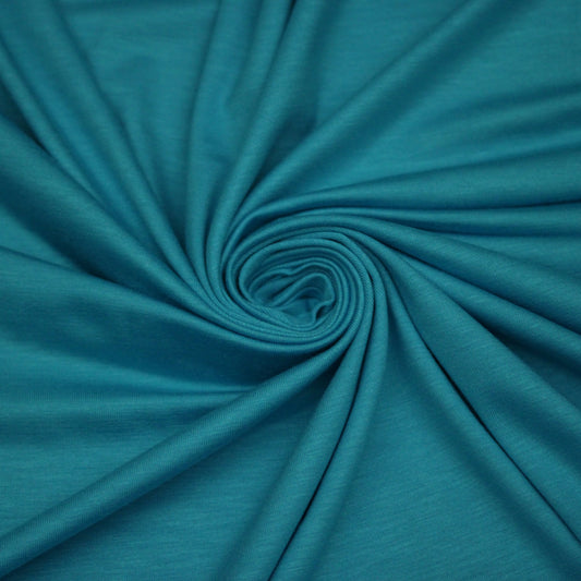 Tissu jersey bambou viscose - bleu céleste ￼