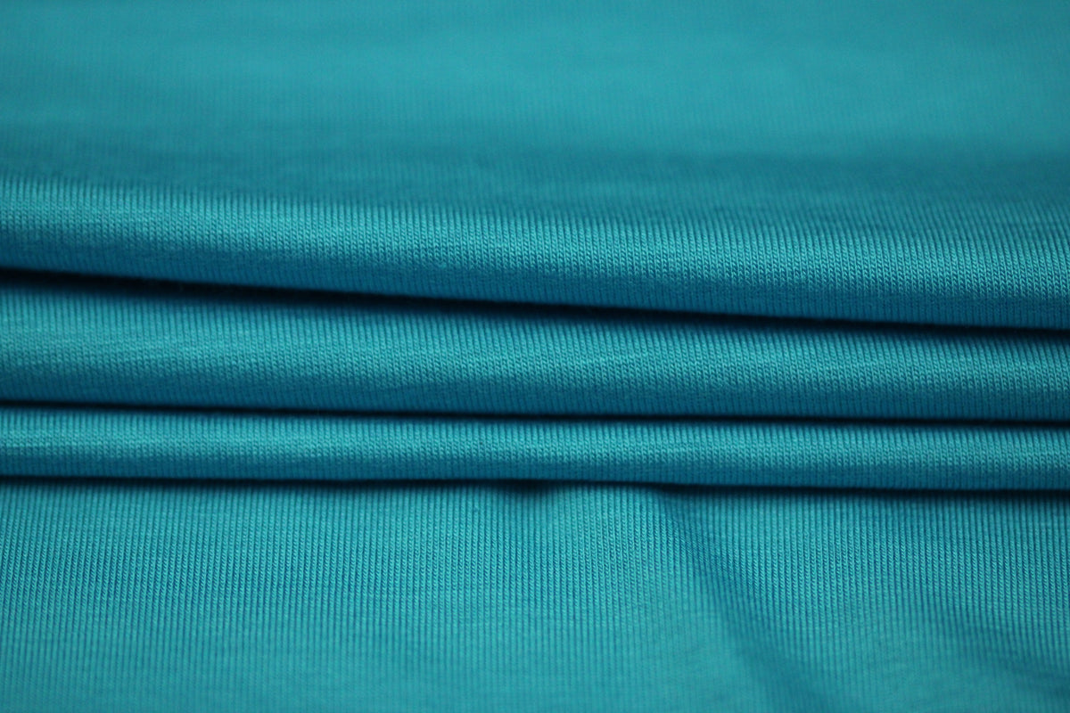 Tissu jersey bambou viscose - bleu céleste ￼