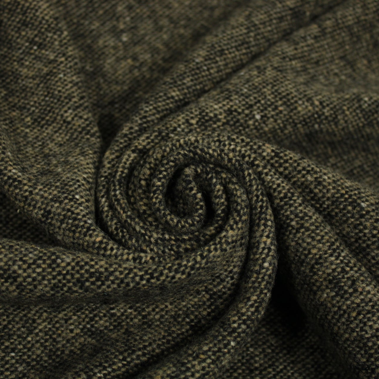 Tissu tweed laine moucheté - ton noir et beige - photo 1/4 | So Tissus