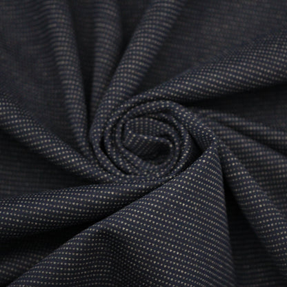 Tissu milano - bleu marine à pois