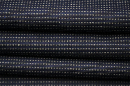 Tissu milano - bleu marine à pois