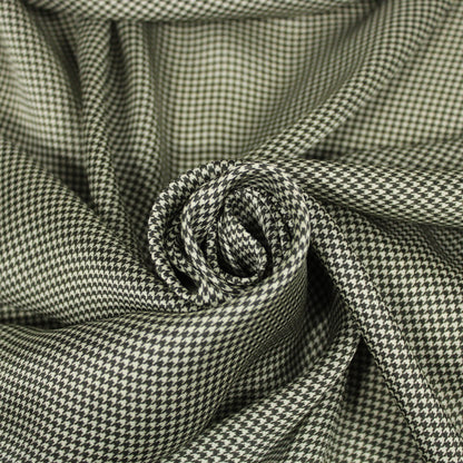 Tissu mousseline de soie- imprimé pied de puce - écru et noir - photo 1/4 | So Tissus