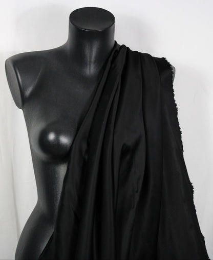 Tissu jacquard - motif château - noir