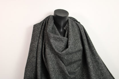 Tissu flanelle de laine et coton - gris anthracite - photo 3/4 | So Tissus
