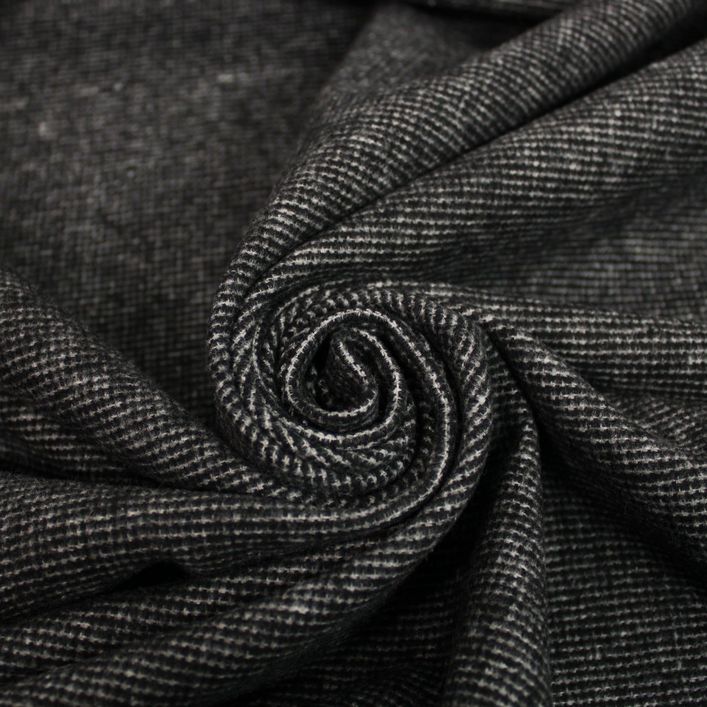 Tissu flanelle de laine et coton - gris anthracite - photo 1/4 | So Tissus