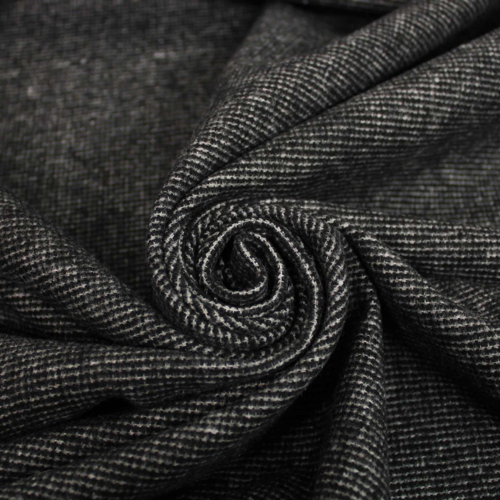 Tissu flanelle de laine et coton - gris anthracite - photo 1/4 | So Tissus