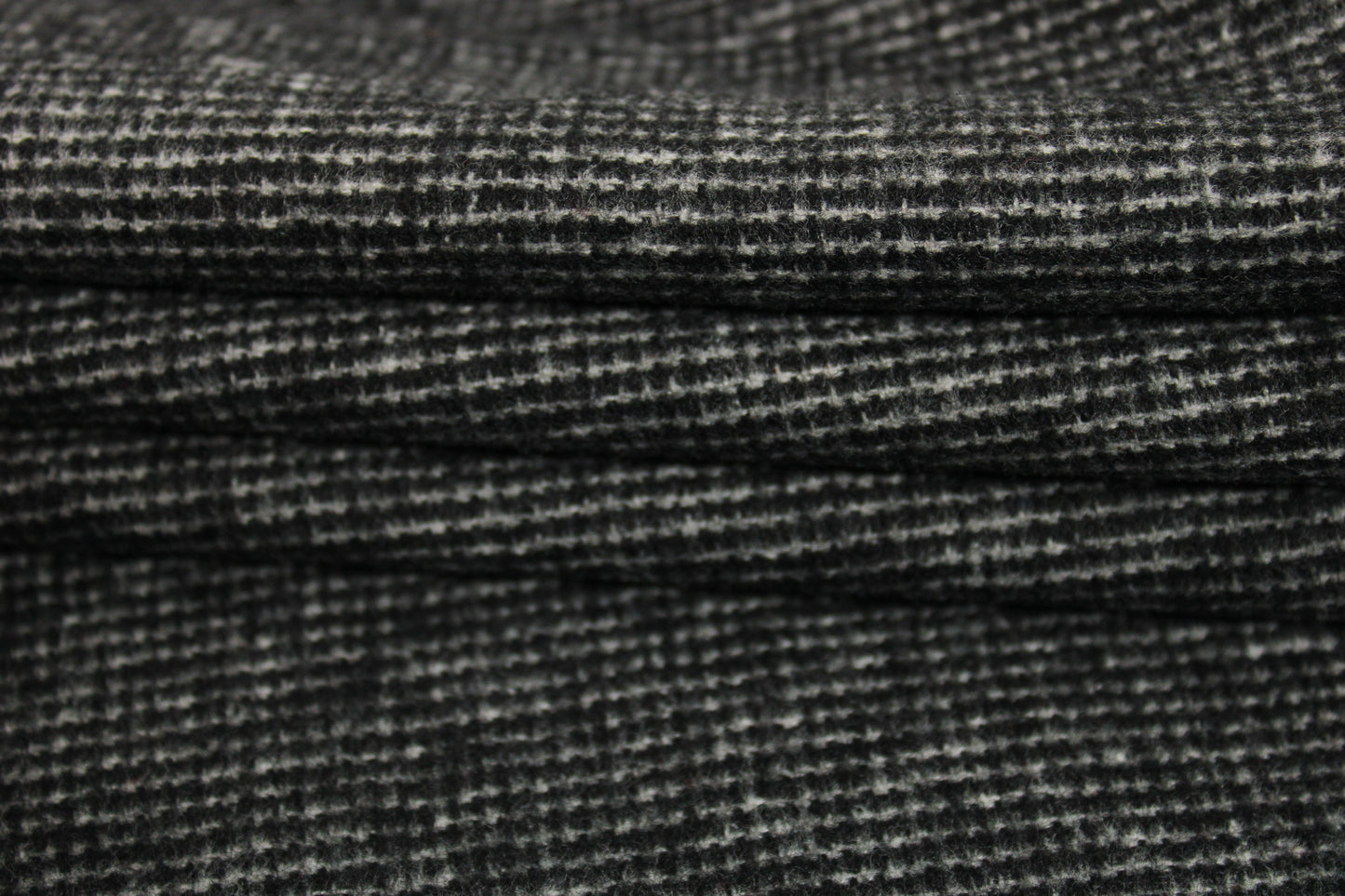 Tissu flanelle de laine et coton - gris anthracite - photo 2/4 | So Tissus