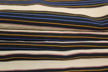 Tissu viscose - à rayures - beige, orange et bleu - photo 2/5 | So Tissus