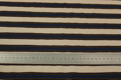 Tissu viscose - à rayures - beige, orange et bleu - photo 5/5 | So Tissus