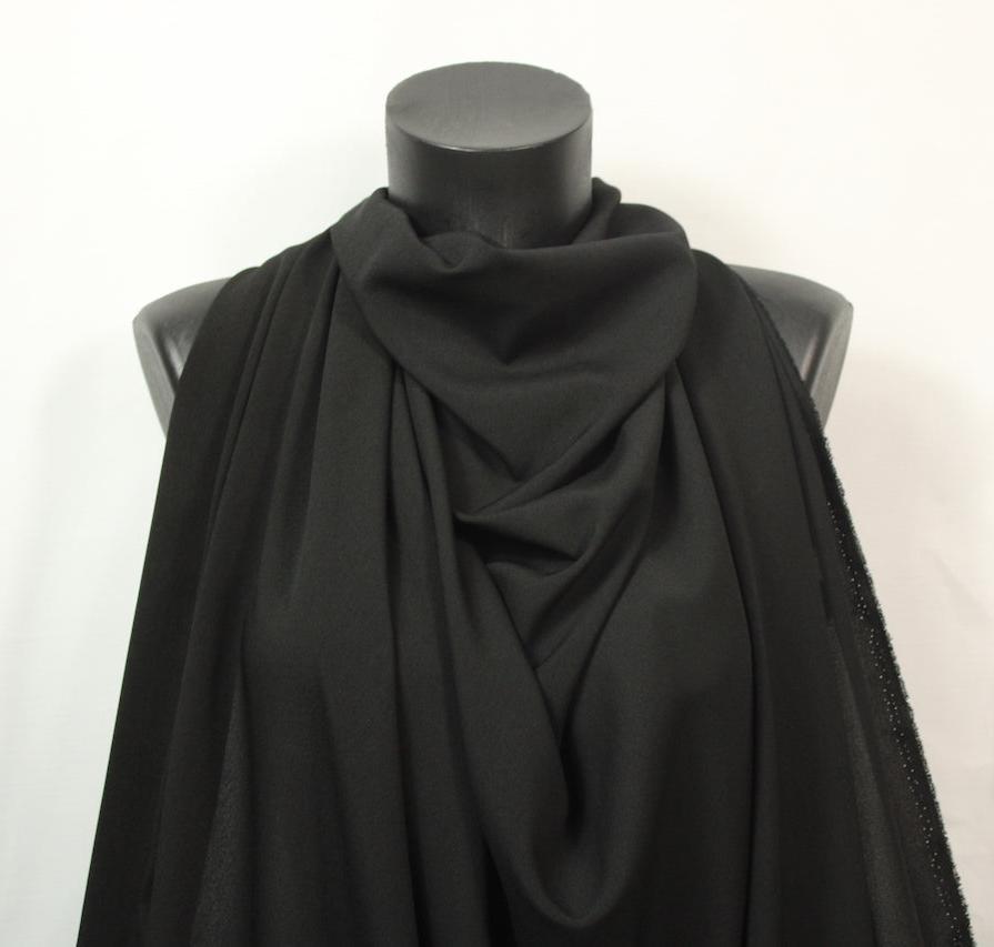 Tissu crêpe de chine - noir - photo 4/4 | So Tissus