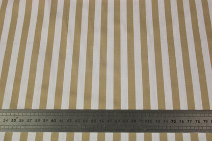 Tissu popeline coton - à rayures - blanc et beige - photo 5/5 | So Tissus