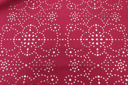Tissu broderie anglaise au laser - framboise - photo 4/5 | So Tissus