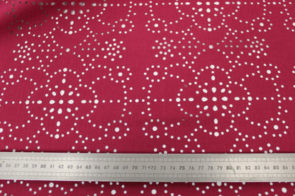 Tissu broderie anglaise au laser - framboise - photo 5/5 | So Tissus