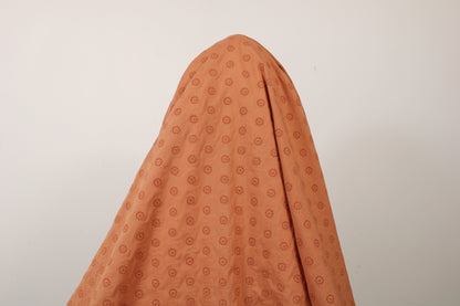 Tissu broderie anglaise - terracotta - photo 3/5 | So Tissus