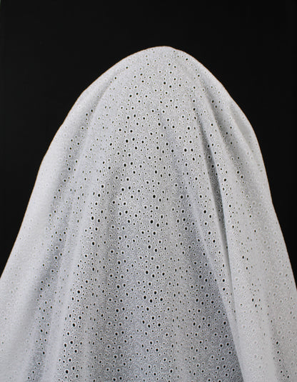 Tissu broderie anglaise - blanc - photo 4/4 | So Tissus