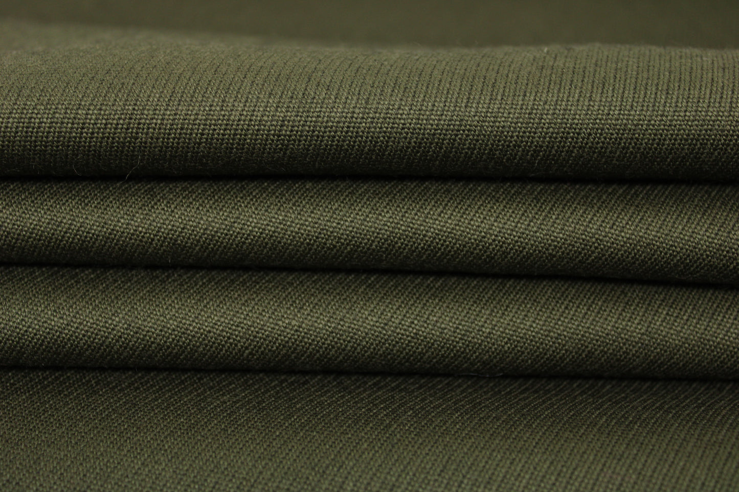 Tissu sergé de laine - kaki - photo 2/3 | So Tissus