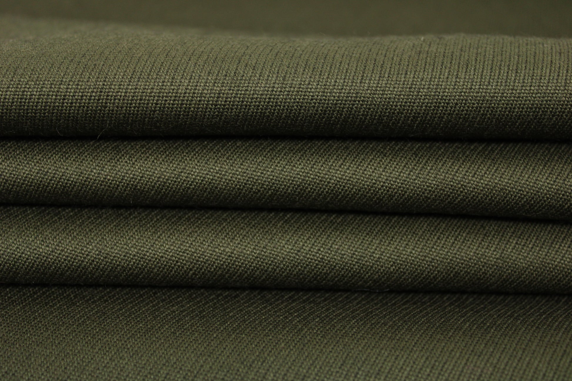 Tissu sergé de laine - kaki - photo 2/3 | So Tissus