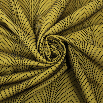 Tissu laine froide floqué - vert olive