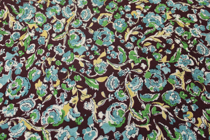 Tissu crêpon viscose - petite fleurs bleus - photo 4/5 | So Tissus