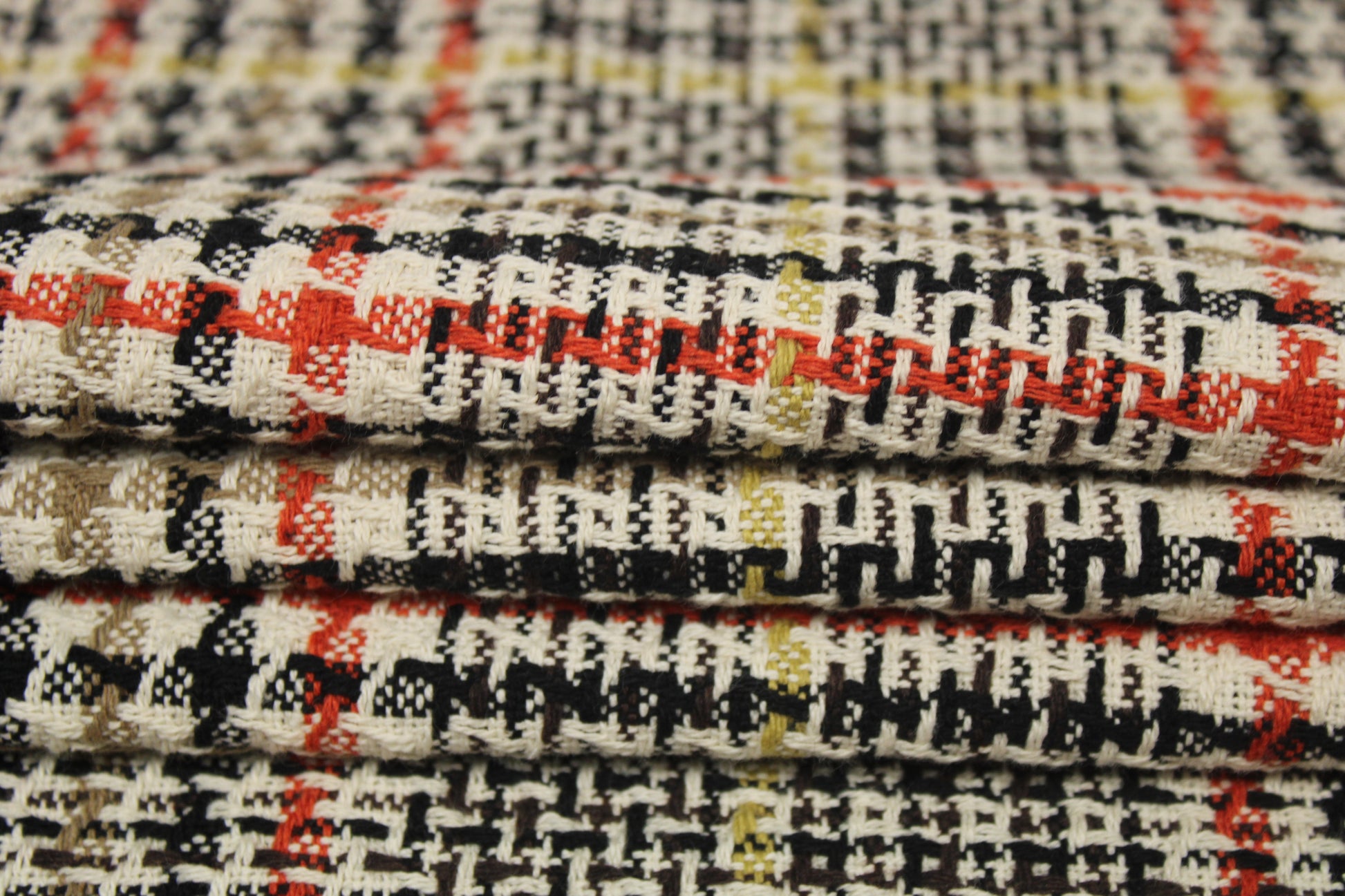 Tissu tweed coton tissé - ton marron beige - photo 2/5 | So Tissus