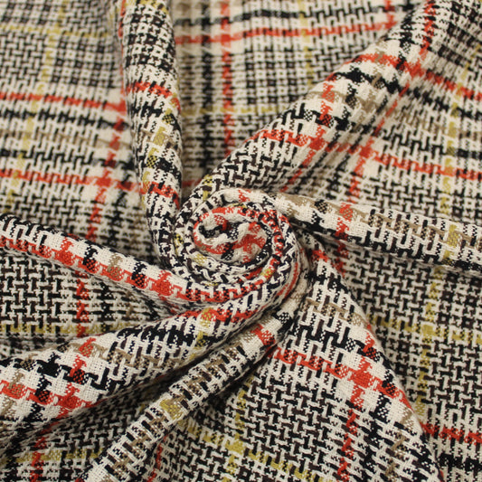 Tissu tweed coton tissé - ton marron beige - photo 1/5 | So Tissus