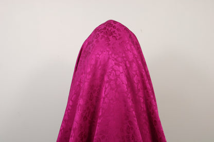 Tissu crêpe de soie - motif fleuri - fuchsia - photo 3/4 | So Tissus