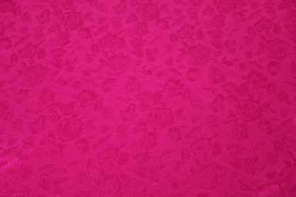 Tissu crêpe de soie - motif fleuri - fuchsia - photo 4/4 | So Tissus