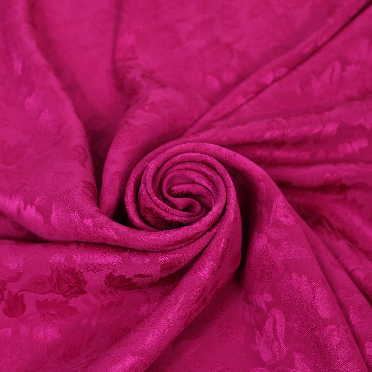 Tissu crêpe de soie - motif fleuri - fuchsia - photo 1/4 | So Tissus