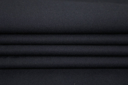 Tissu sergé stretch - bleu marine foncé - photo 2/3 | So Tissus