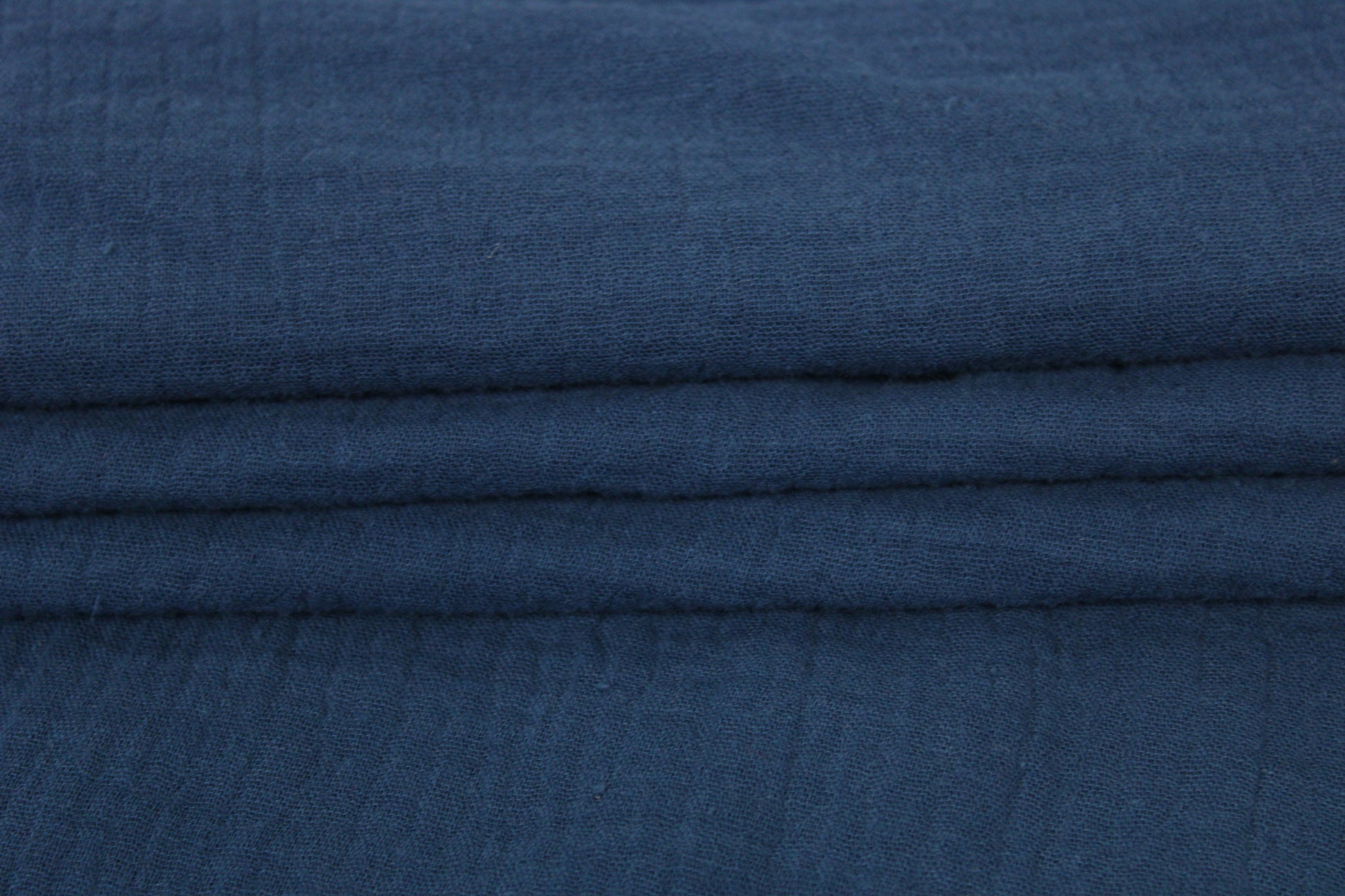 Tissu double gaze de coton - bleu pétrole - photo 2/3 | So Tissus
