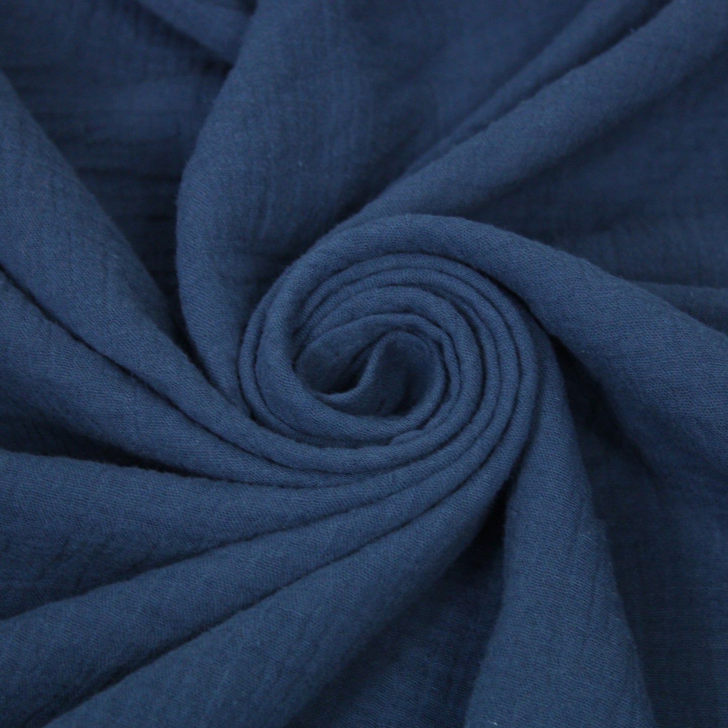 Tissu double gaze de coton - bleu pétrole - photo 1/3 | So Tissus