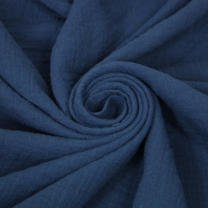 Tissu double gaze de coton - bleu pétrole - photo 1/3 | So Tissus