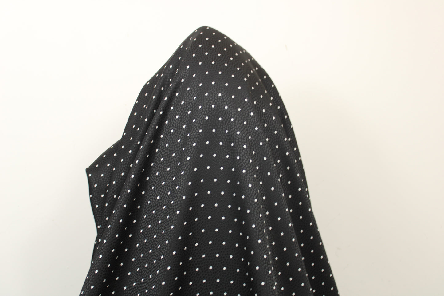 Tissu crêpe de soie - imprimé à pois - noir et blanc - photo 3/5 | So Tissus