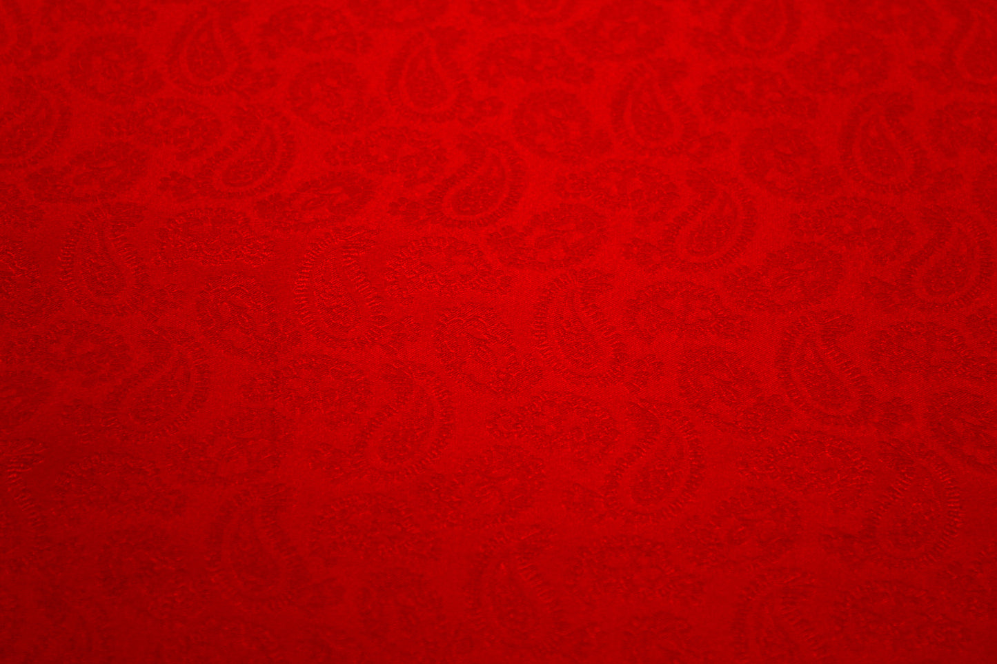 Tissu crêpe de soie - motif cachemire - rouge orangé - photo 4/4 | So Tissus