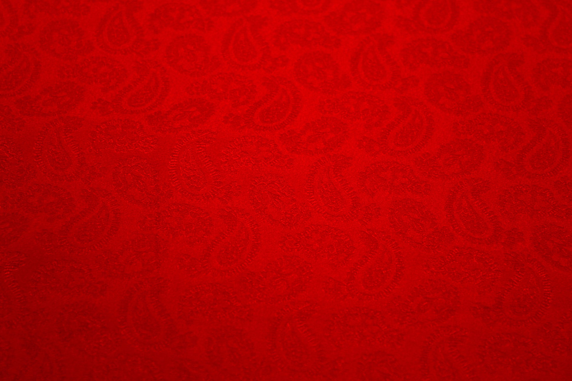Tissu crêpe de soie - motif cachemire - rouge orangé - photo 4/4 | So Tissus