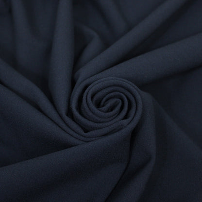 Tissu double crêpe stretch - bleu marine - photo 1/3 | So Tissus