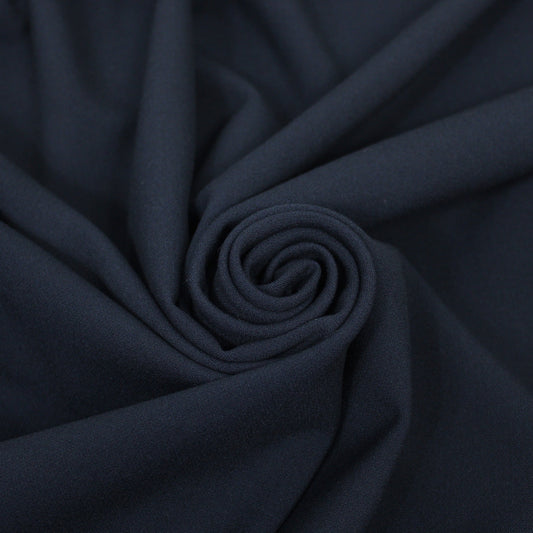 Tissu double crêpe stretch - bleu marine - photo 1/3 | So Tissus