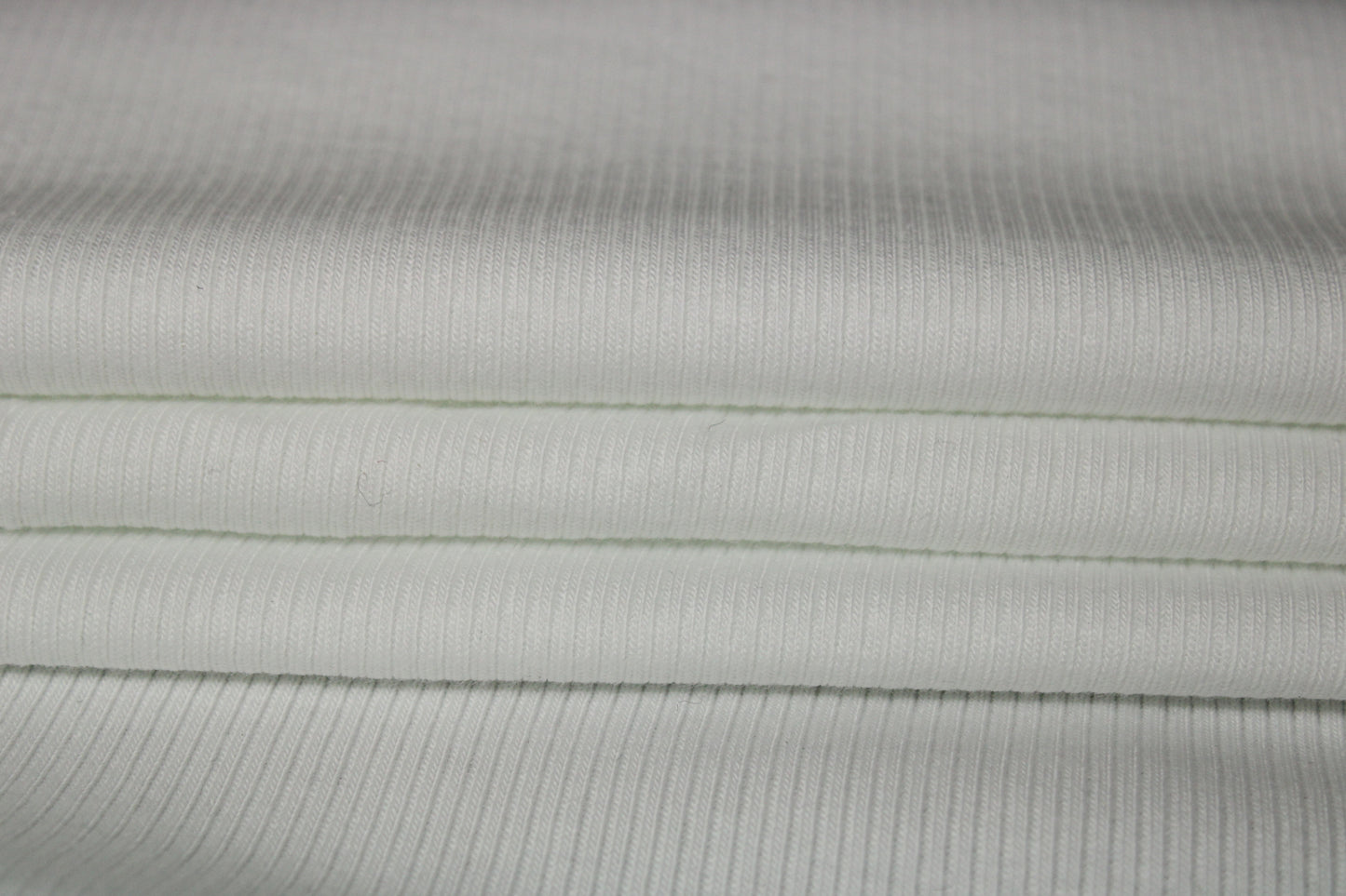 Tissu maille coton côtelé - blanc - photo 2/3 | So Tissus