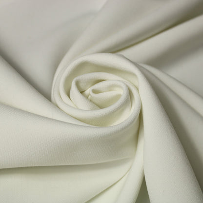 Tissu double crêpe stretch - blanc - photo 1/3 | So Tissus