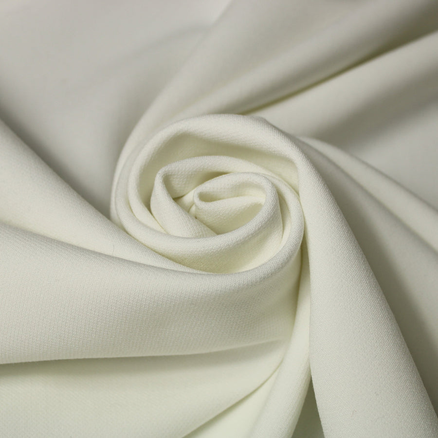Tissu double crêpe stretch - blanc