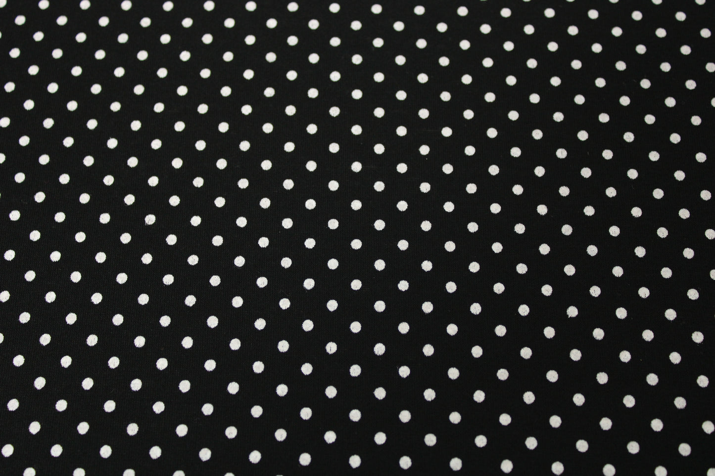 Tissu jersey coton - à pois - noir et blanc - photo 4/5 | So Tissus