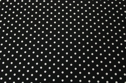 Tissu jersey coton - à pois - noir et blanc - photo 4/5 | So Tissus