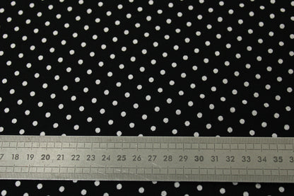 Tissu jersey coton - à pois - noir et blanc - photo 5/5 | So Tissus