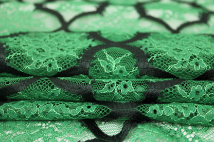 coupon de 3 mètres de dentelle - vert prairie - photo 2/5 | So Tissus