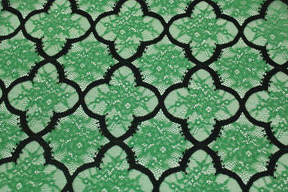 coupon de 3 mètres de dentelle - vert prairie - photo 4/5 | So Tissus